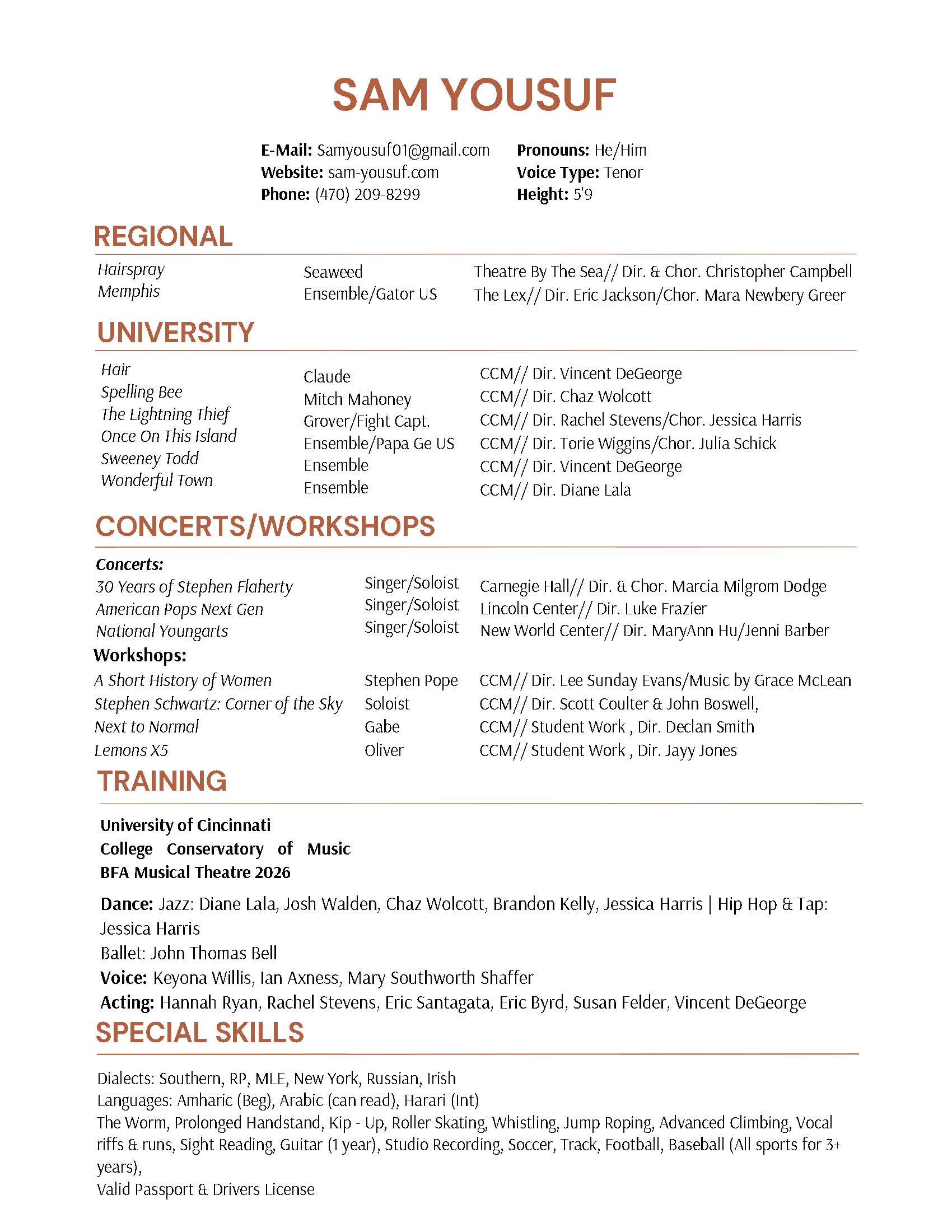 Sam Yousuf Resume